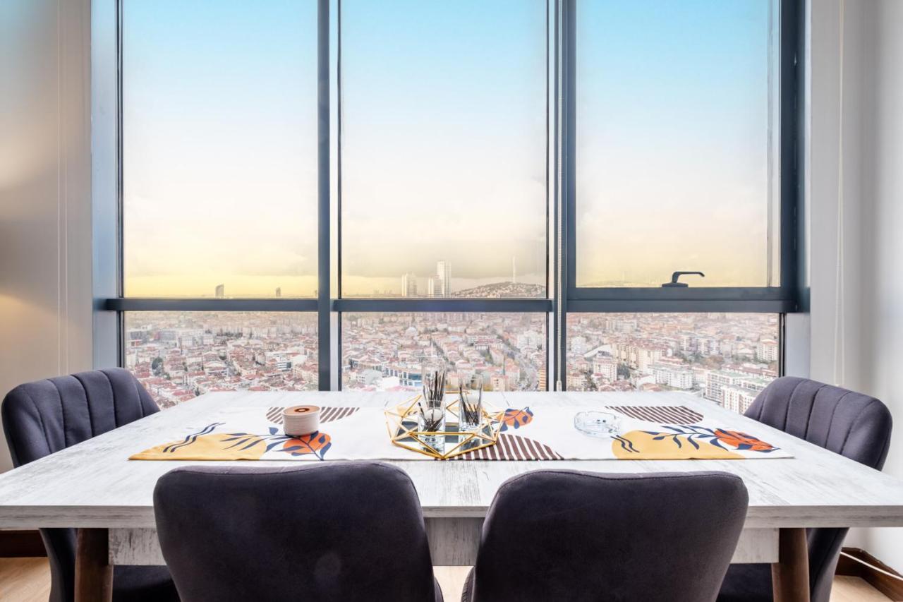 Charming Flat With City View In Atasehir Istanbul Exterior foto